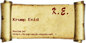 Krump Enid névjegykártya